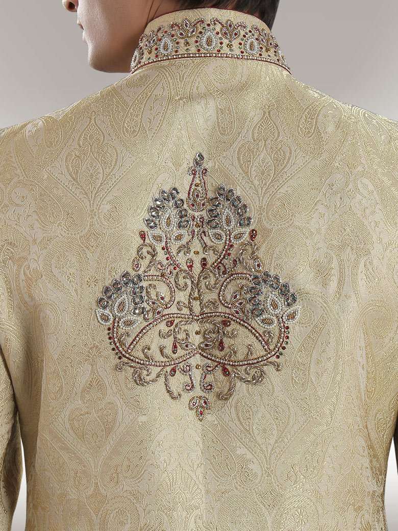 Magnificent Beige Danish Sherwani