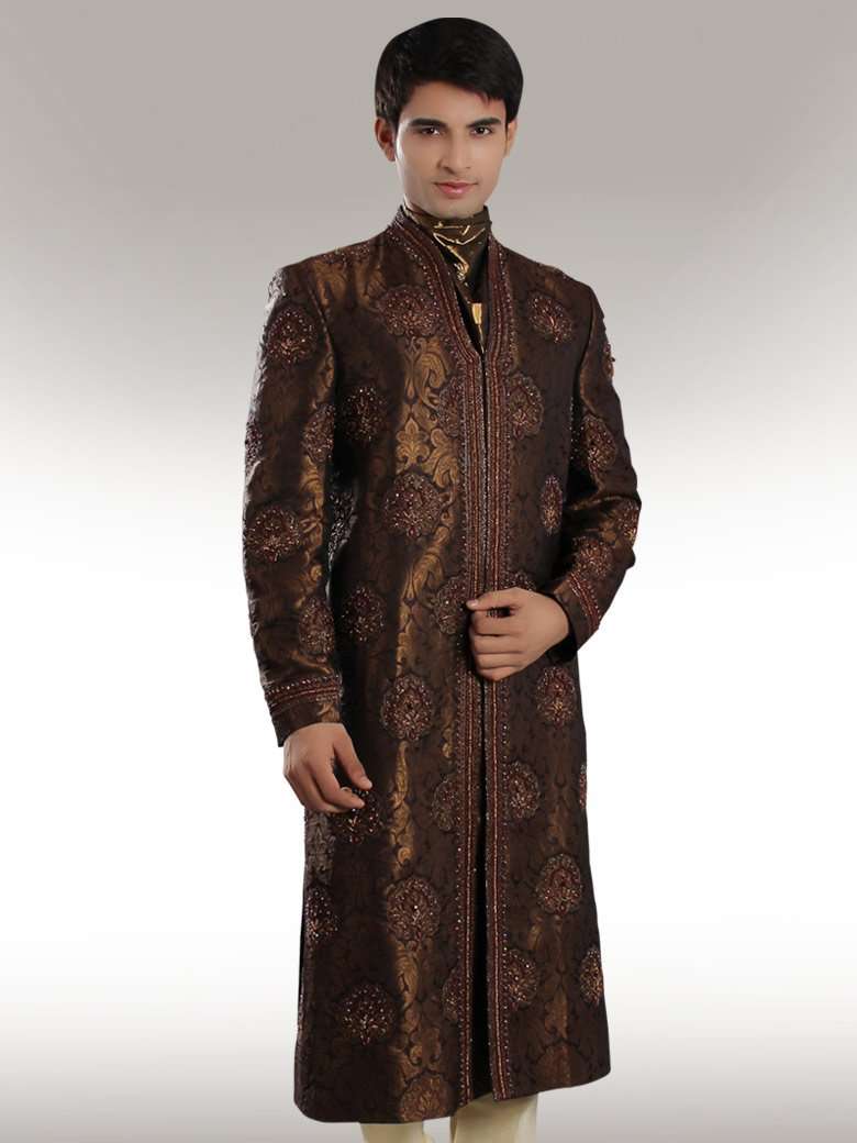 Jasmir Copper Brown Sherwani