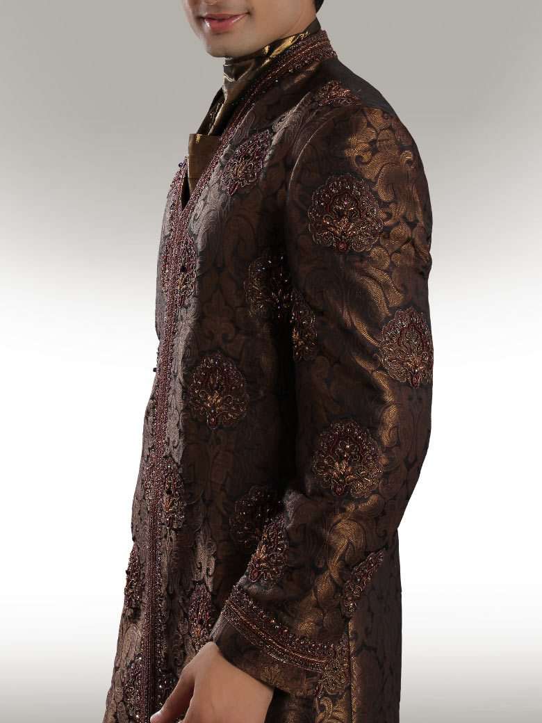 Jasmir Copper Brown Sherwani