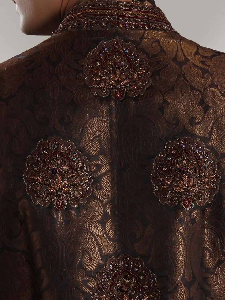 Jasmir Copper Brown Sherwani