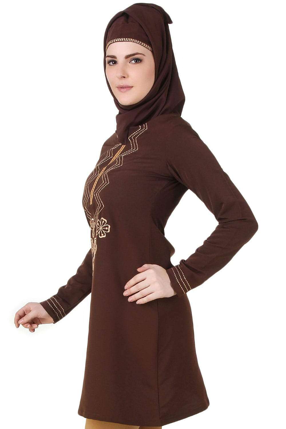 Hasna Brown Kashibo Tunic