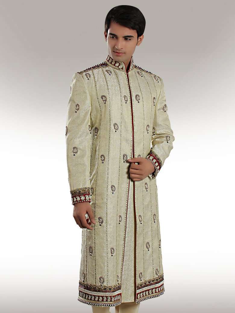 Atif Wedding Cream Sherwani