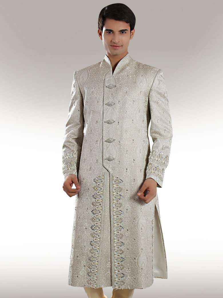 Classic Groom off white Sherwani