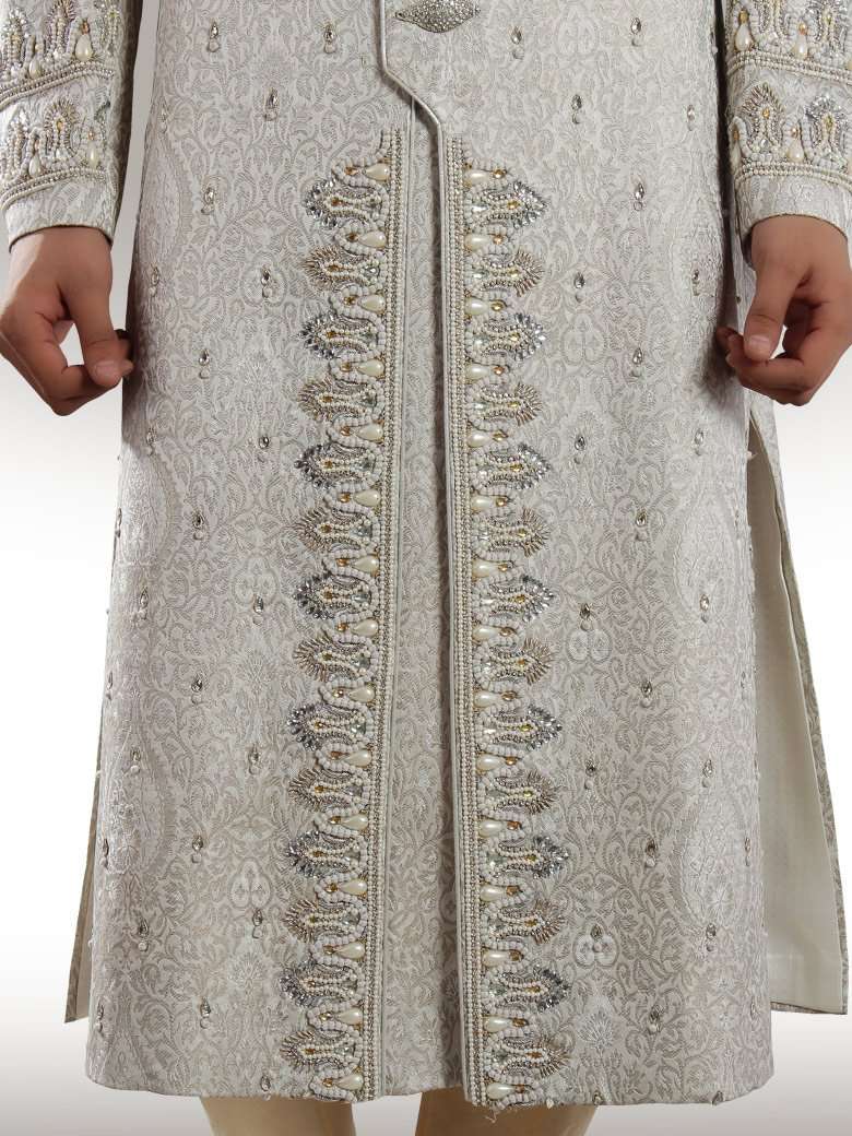 Classic Groom off white Sherwani