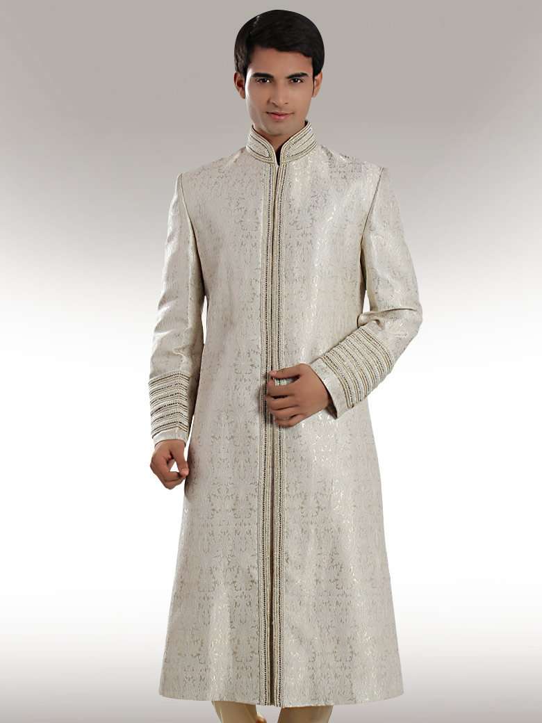 Sober off White Sherwani