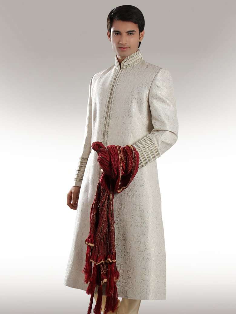 Sober off White Sherwani