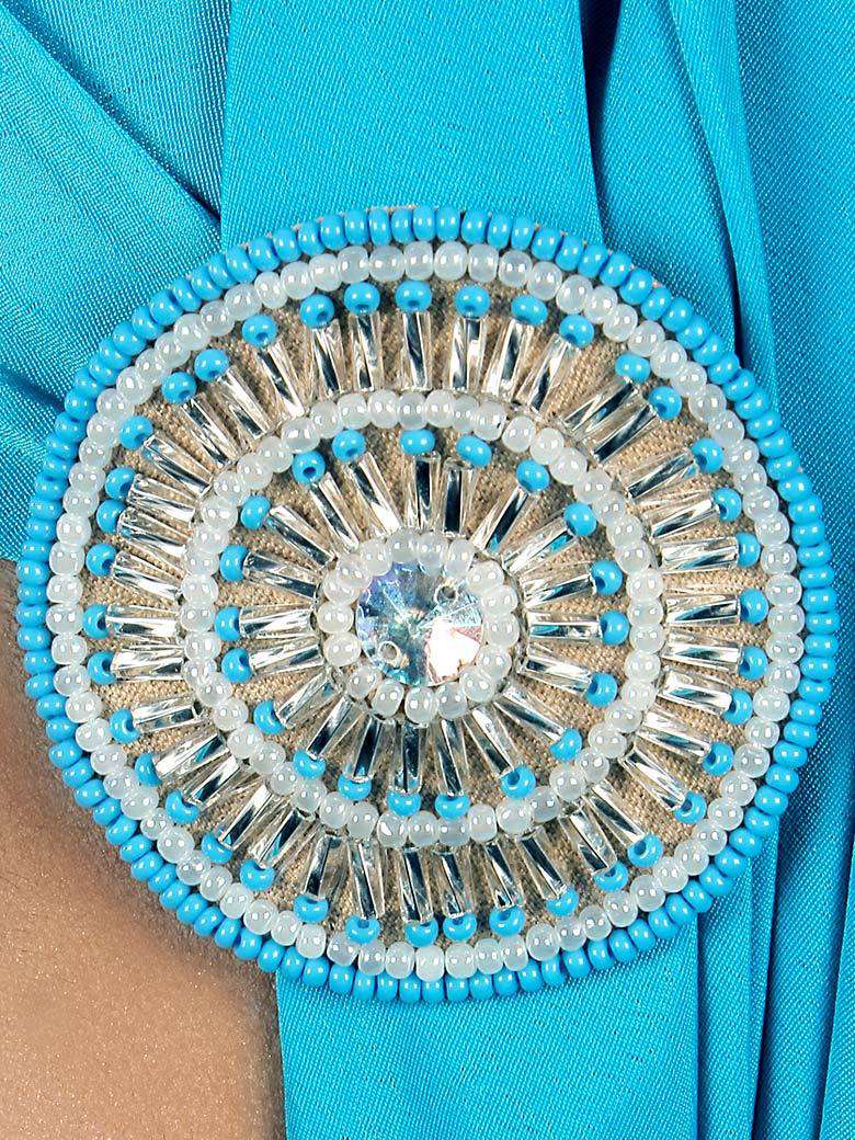 Nahal Round Brooch Pin Cum Hijab Clip