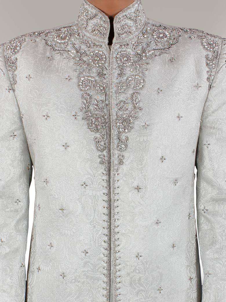 Rehan Embroidered white Sherwani