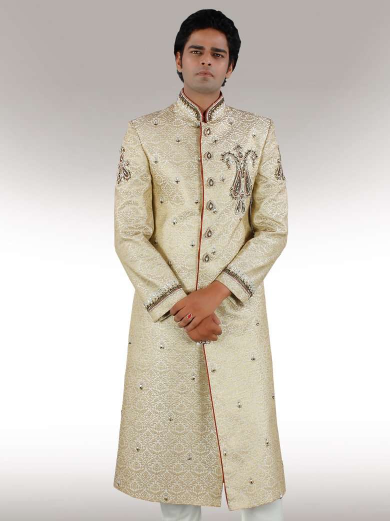 Masrur Designer Cream Sherwani