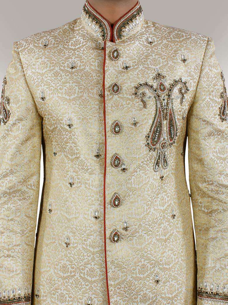 Masrur Designer Cream Sherwani