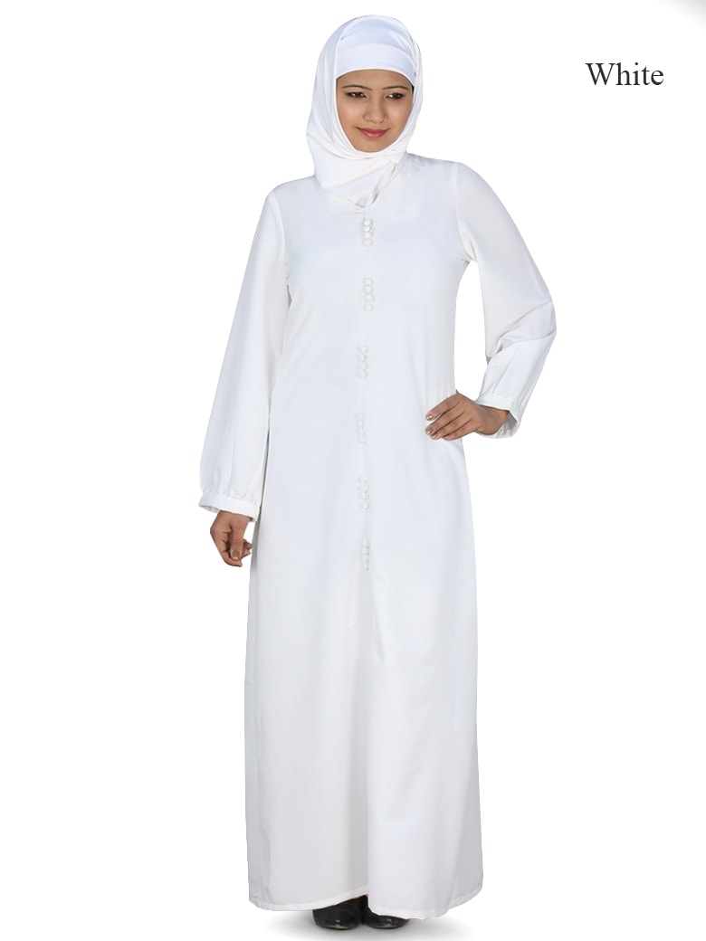 Azzeza Abaya White