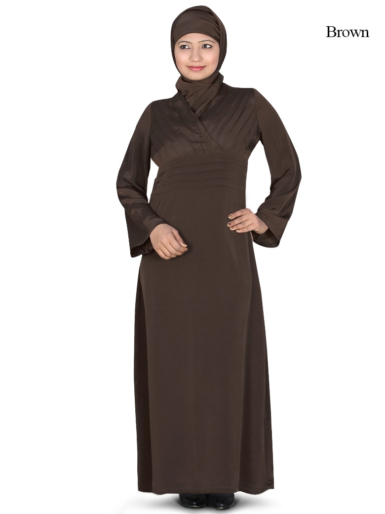 Criss Cross Abaya Brown