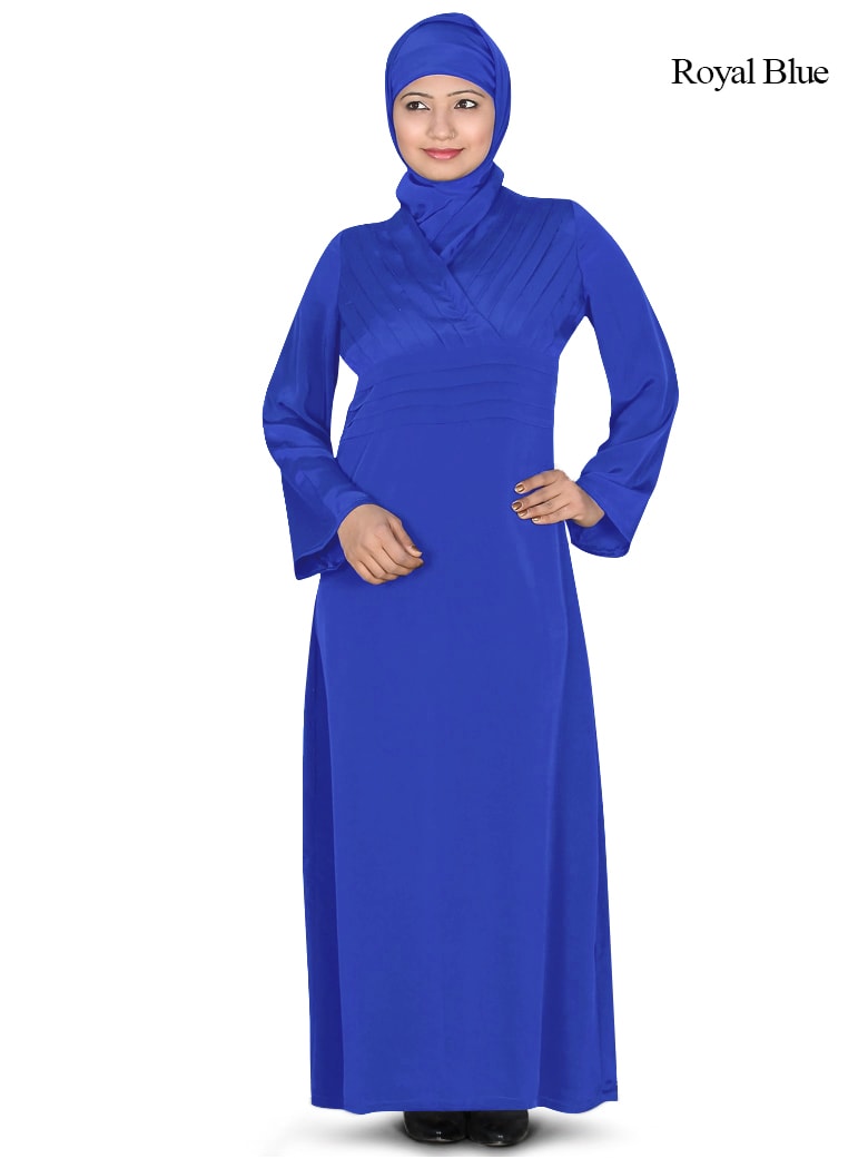 Criss Cross Abaya Royal Blue