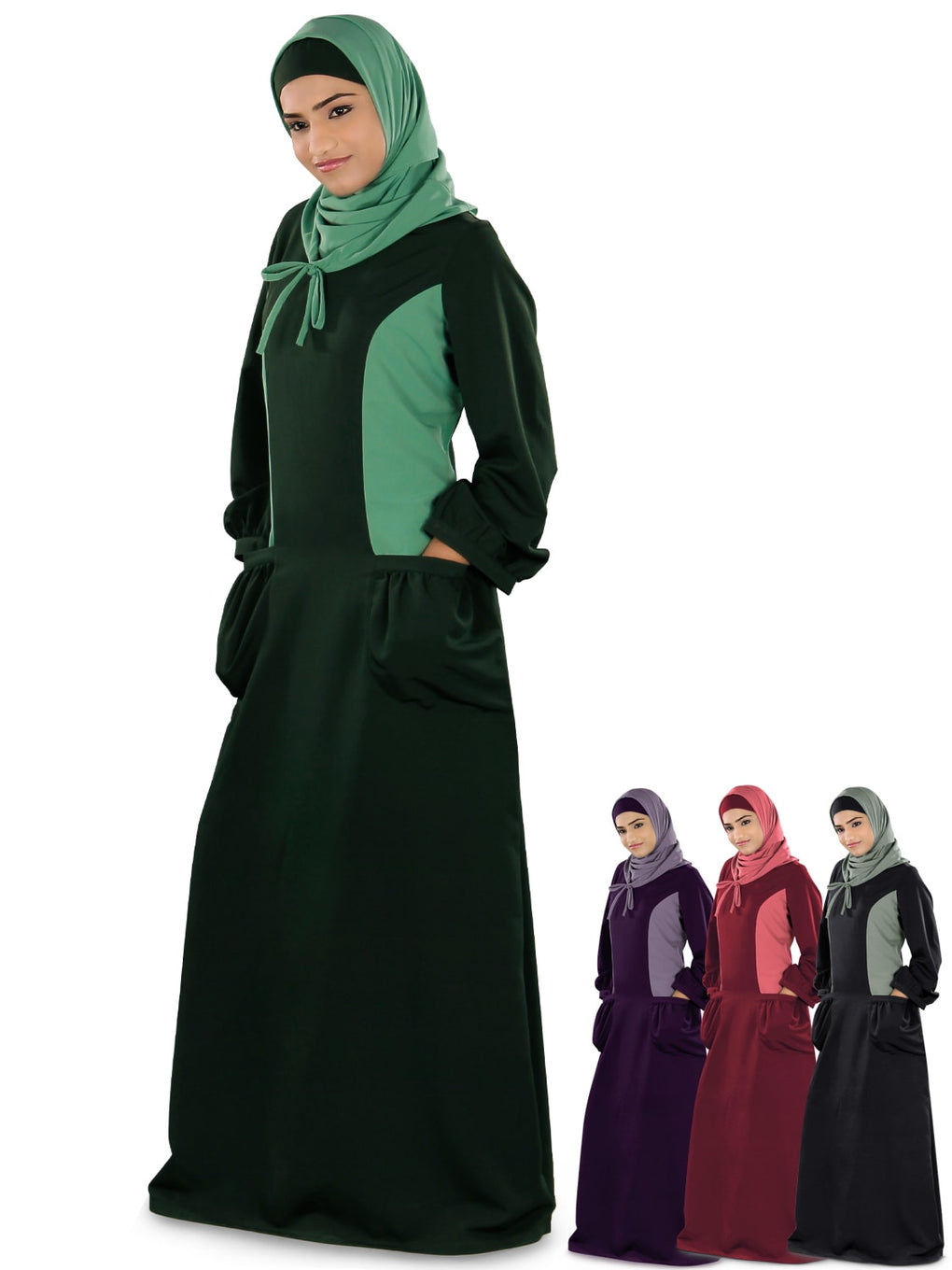 Tahani Dual Colour Abaya