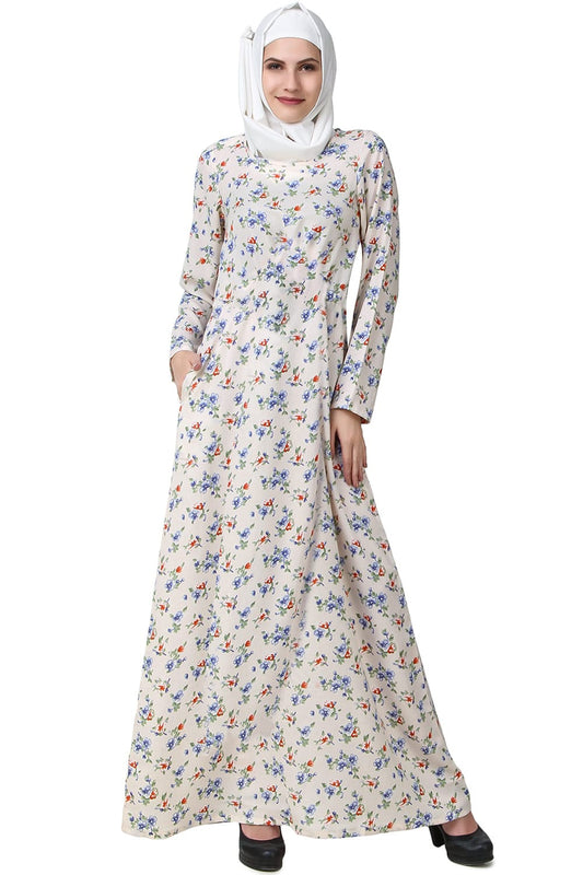 Printed Crepe Abaya AYP-135