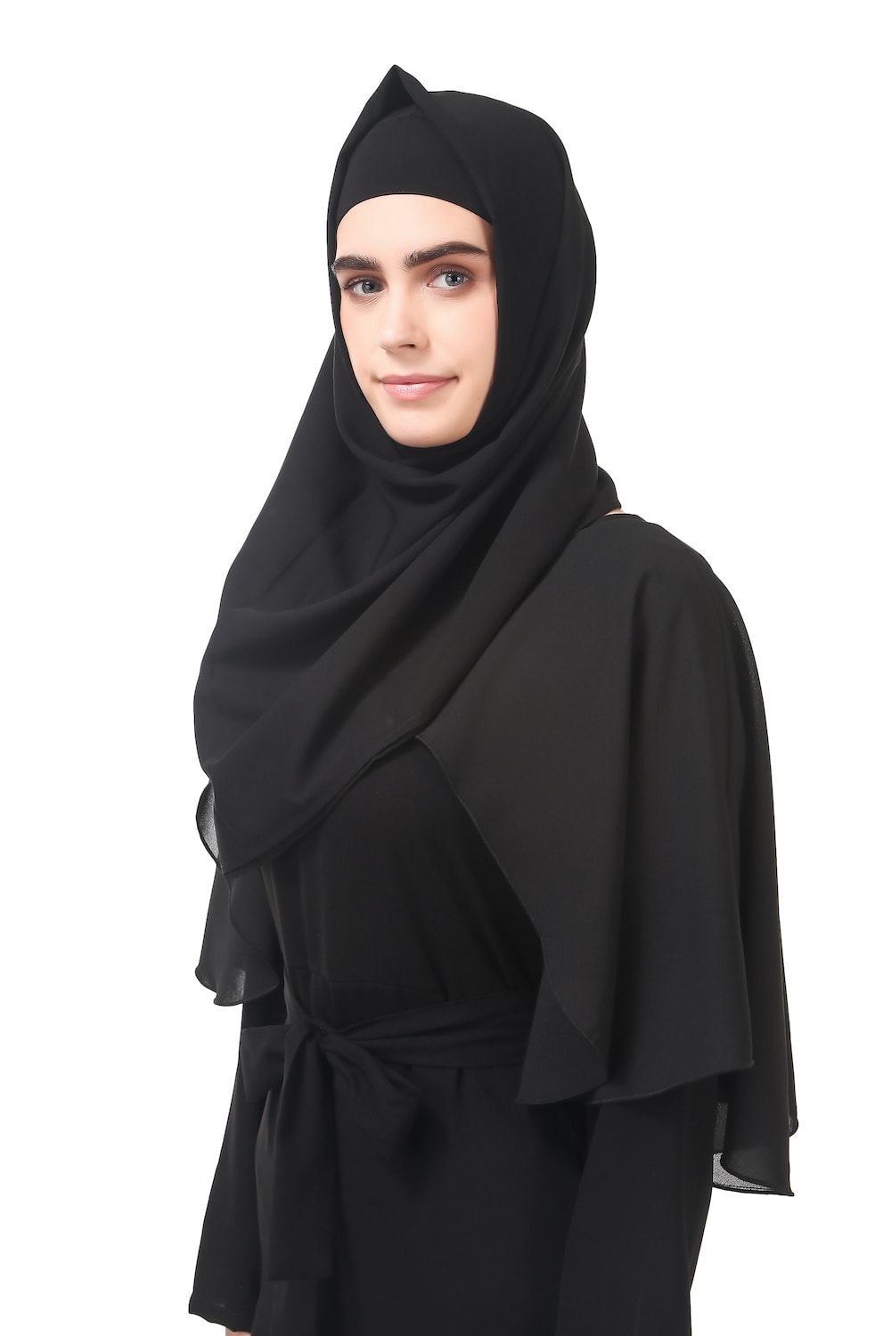 Popover Georgette Top Nida Abaya