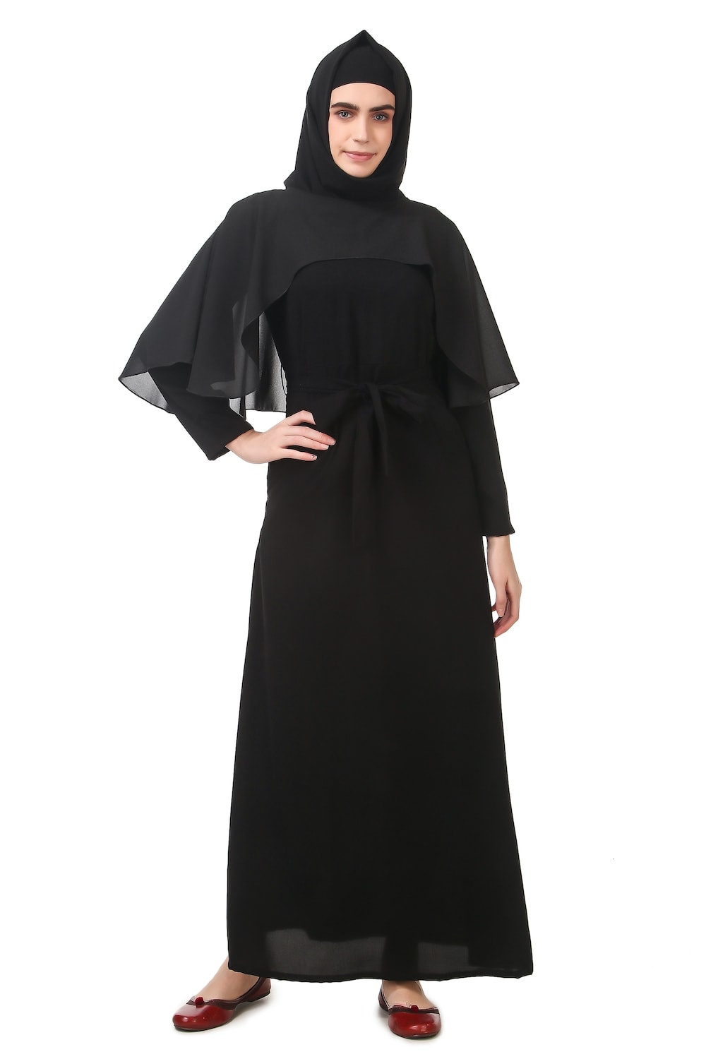 Popover Georgette Top Nida Abaya