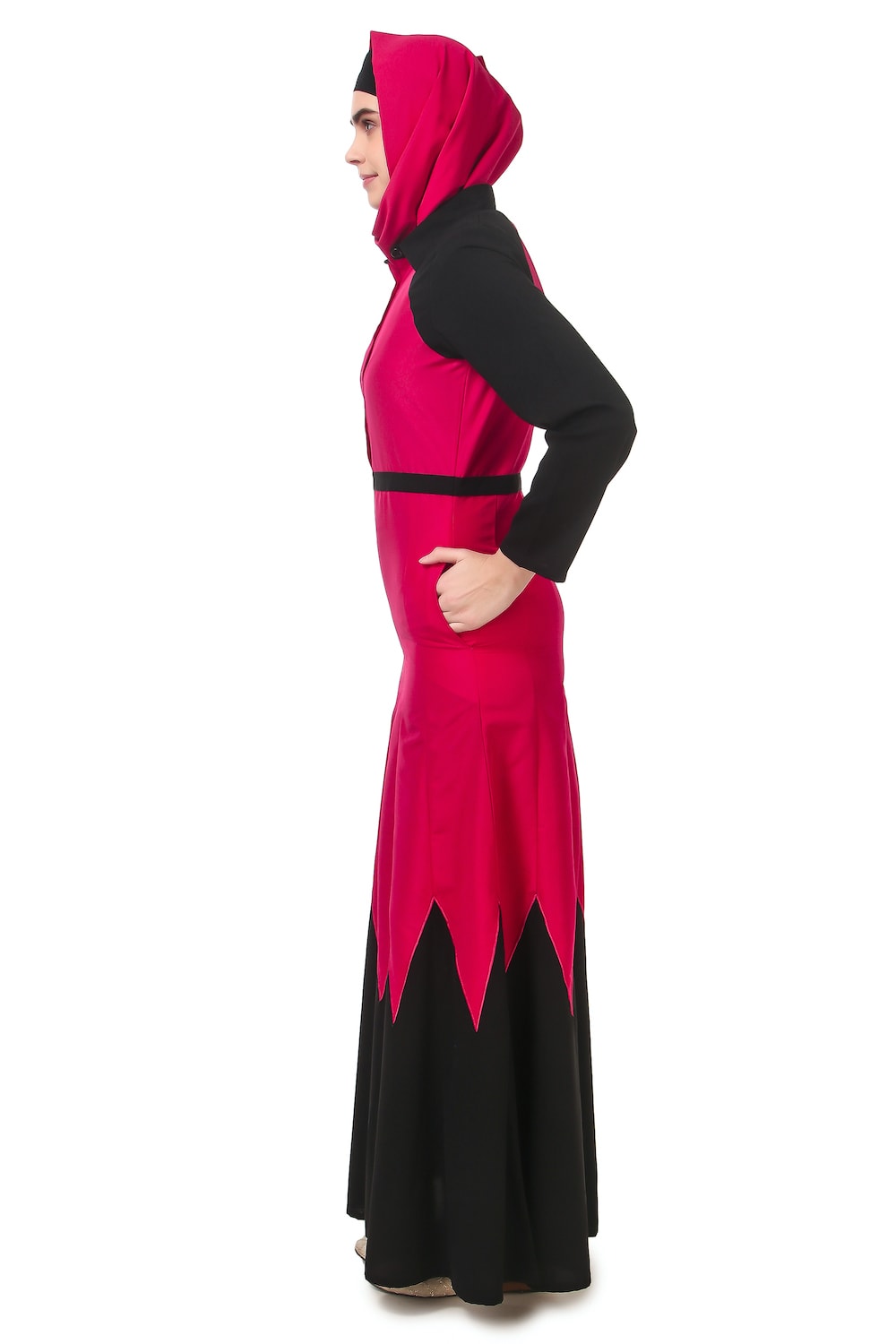 Scalloped Dual Color Abaya