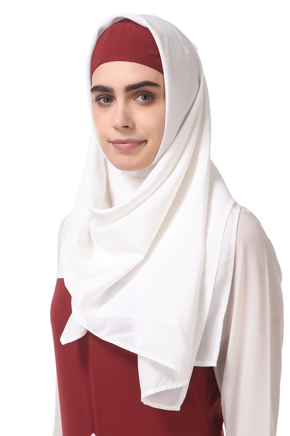 Multi-Cut And Stitch Panel A-Line Abaya Hijab