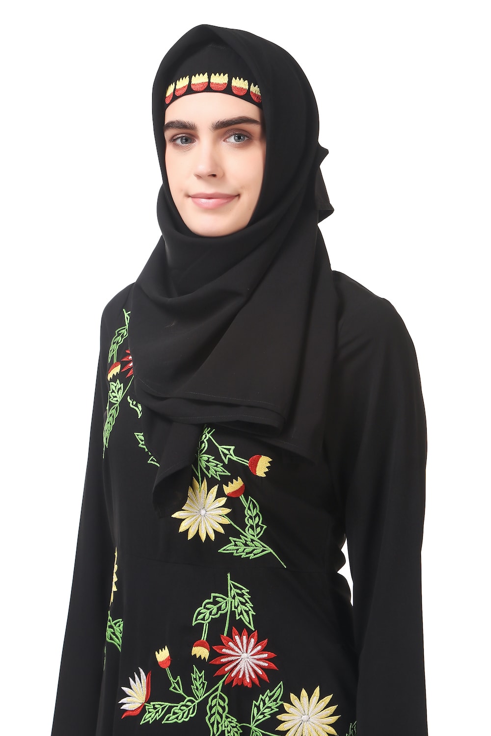 Premium Front Embroidered Anarkali Abaya