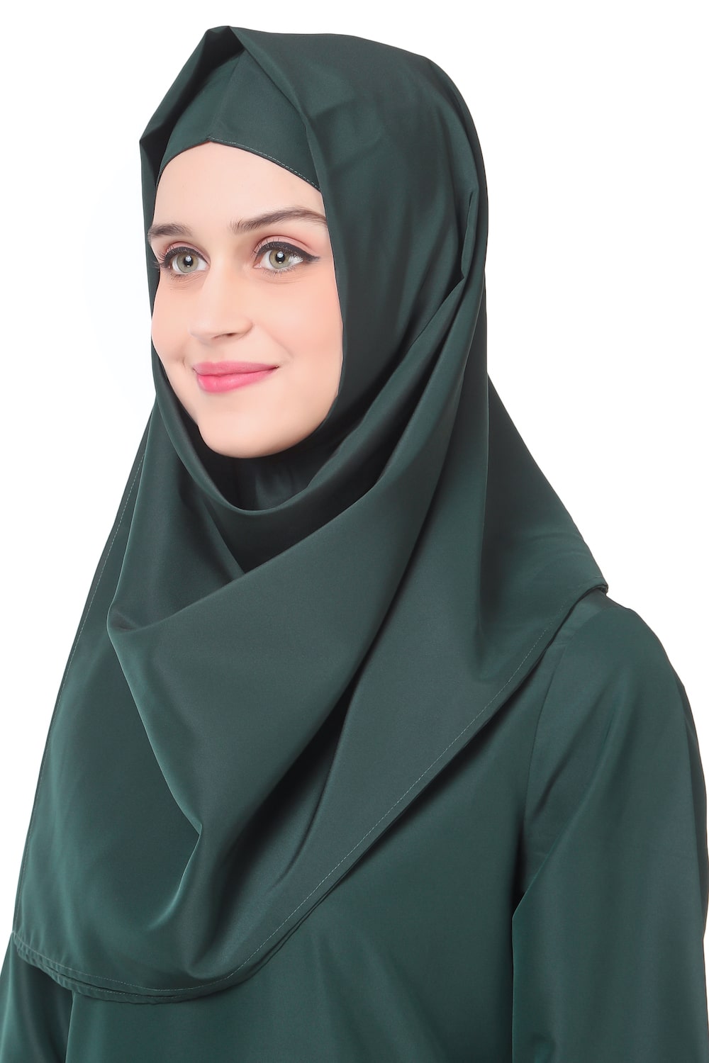 Tulip Cut Dark Green Abaya