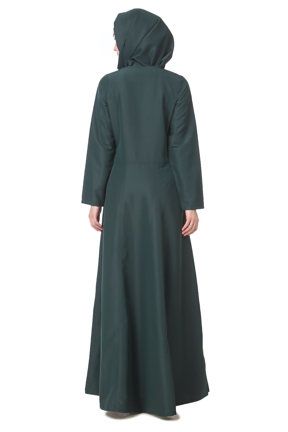 Tulip Cut Dark Green Abaya