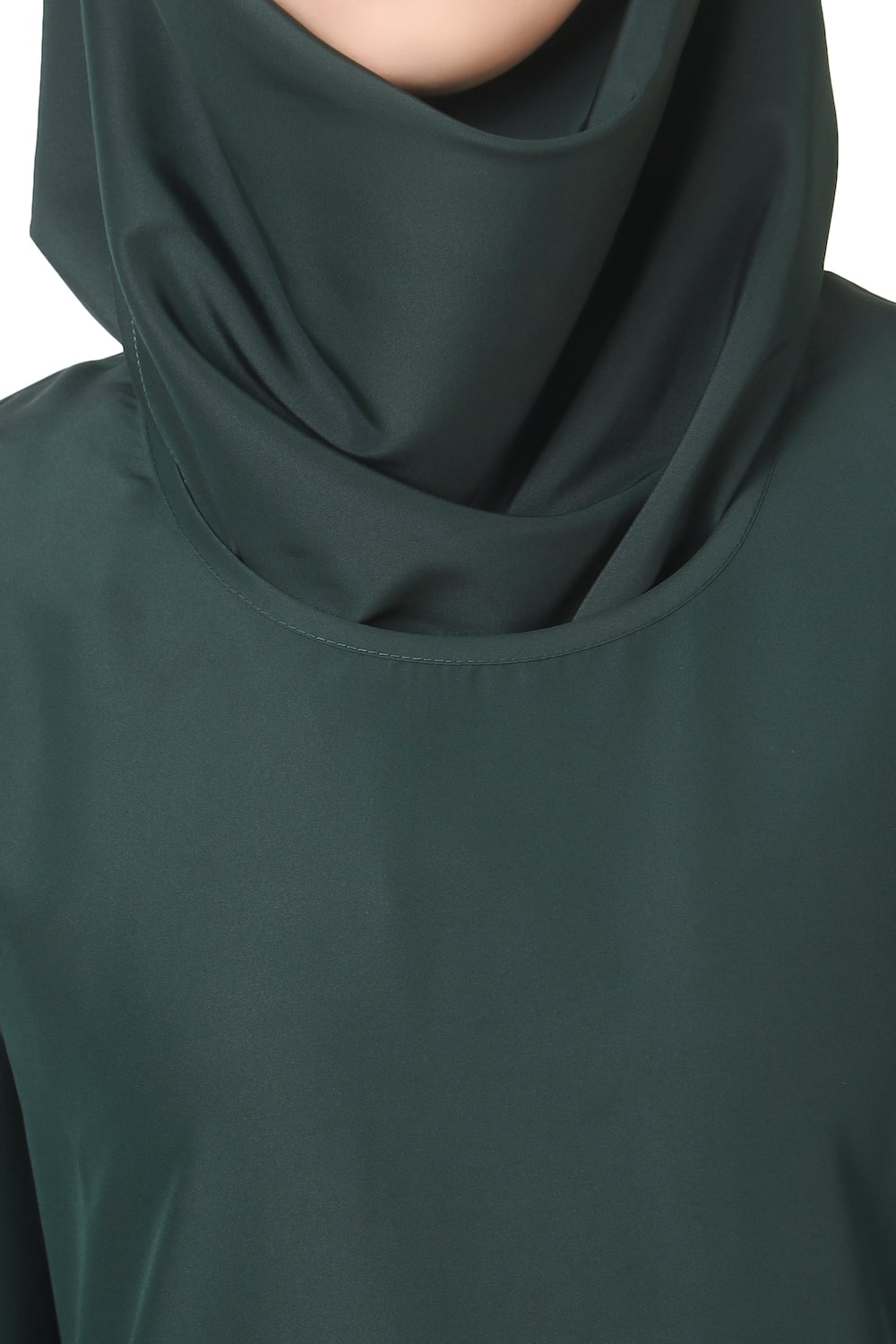 Tulip Cut Dark Green Abaya