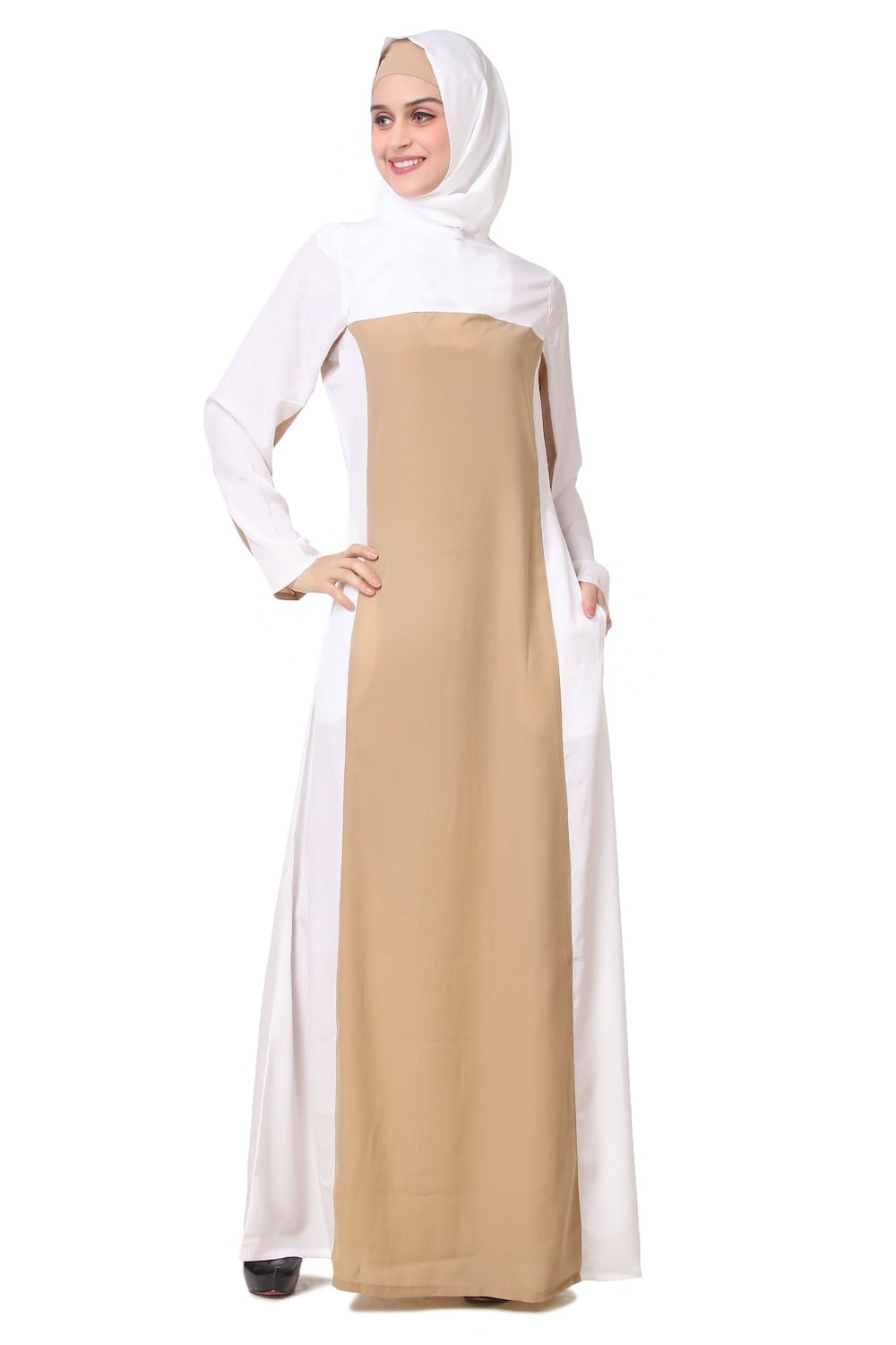 Modest Color Block Abaya