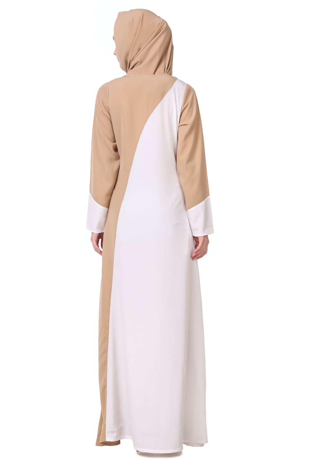 Dual Color Asymmetric Panel Abaya