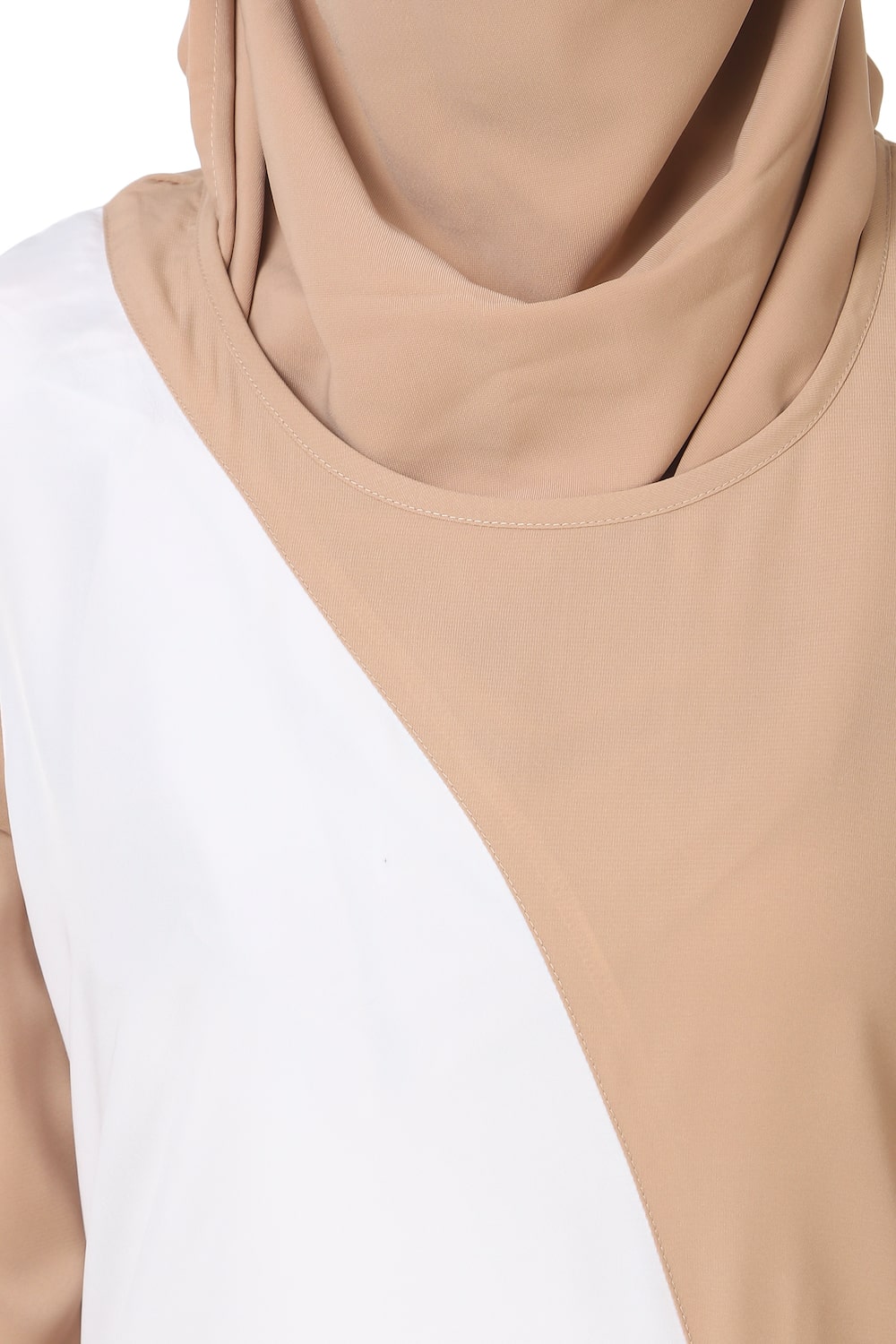 Dual Color Asymmetric Panel Abaya