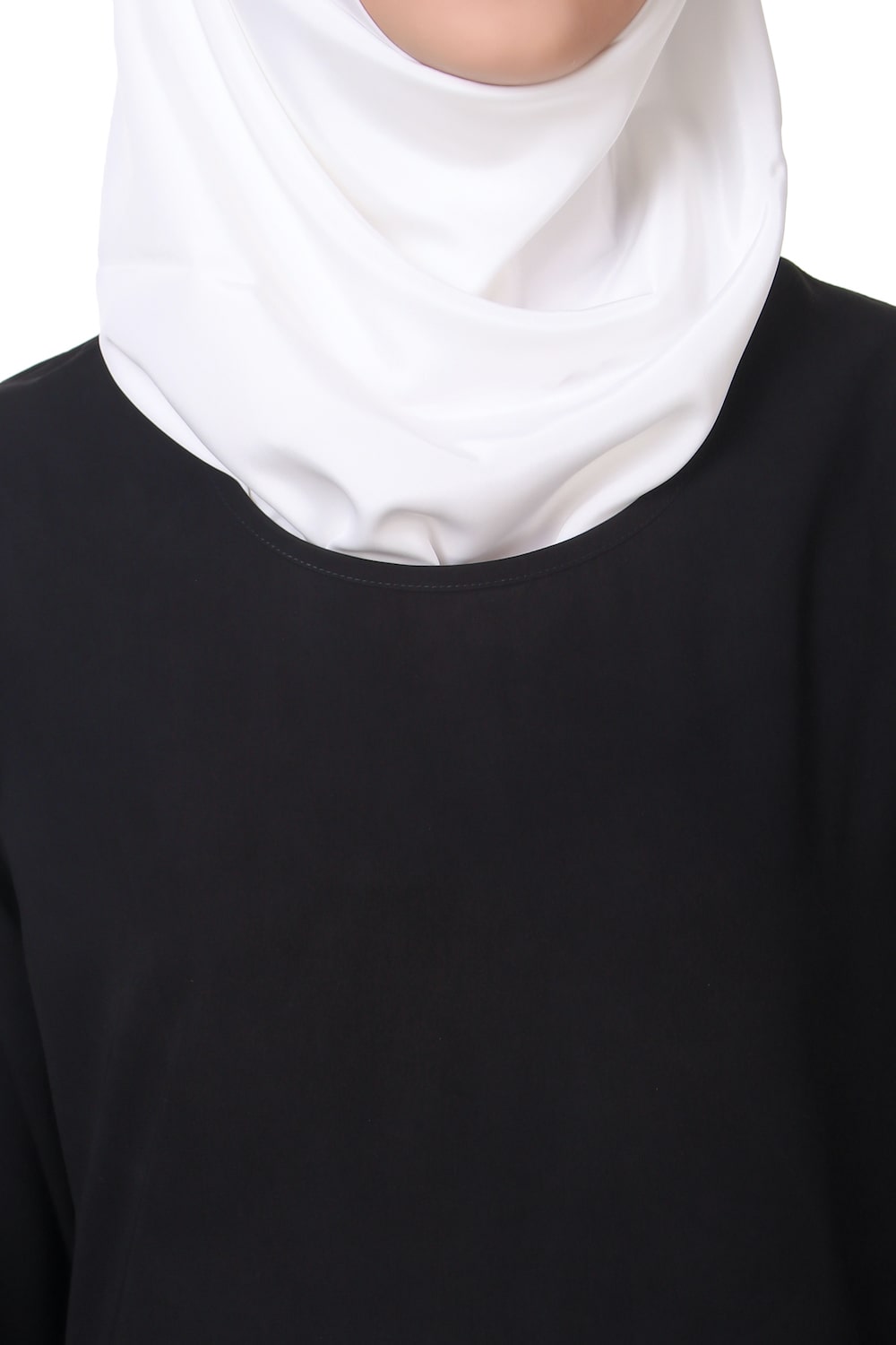 Black And White Multi Panel Anarkali Abaya