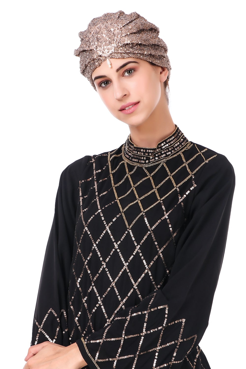 Fancy Eid Abaya Hand Embroidered With Beads And Sequence