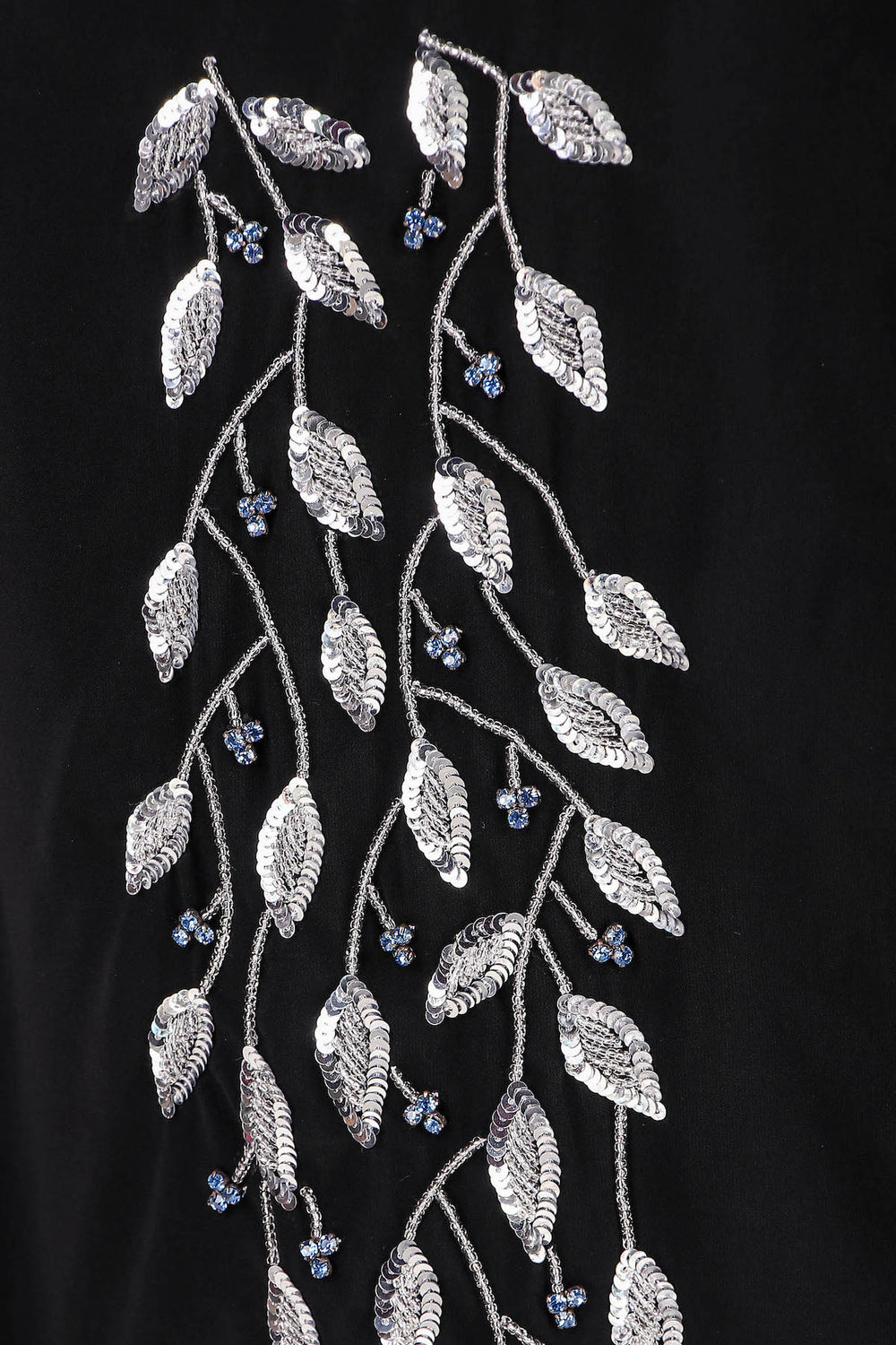 Front Open Hand Leaf Embroidered Dubai Abaya