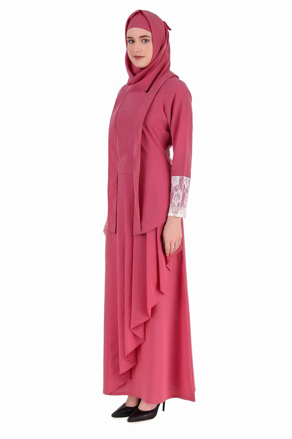 Designer Multi Layer Attached Jacket Style Abaya