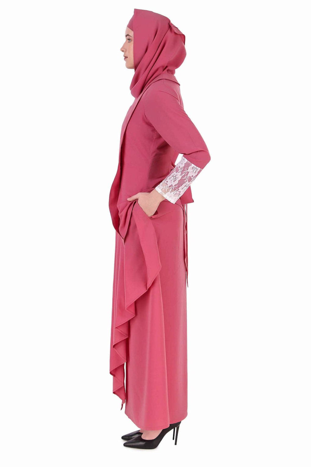 Designer Multi Layer Attached Jacket Style Abaya