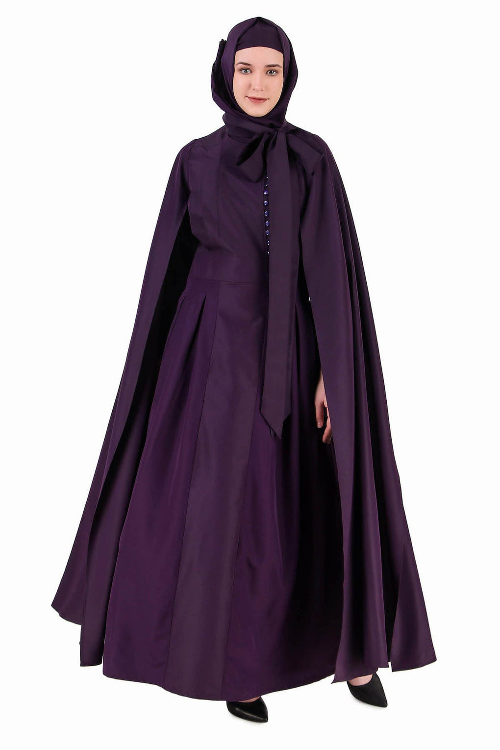 Designer Royal Look Hanging Sleeves Abaya