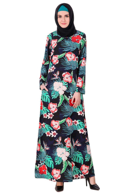 Printed Crepe Abaya AYP-101