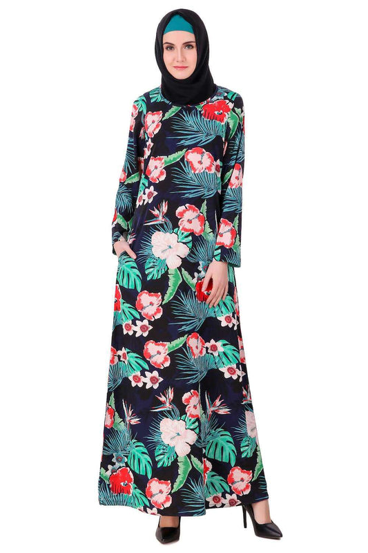 Printed Crepe Abaya AYP-101