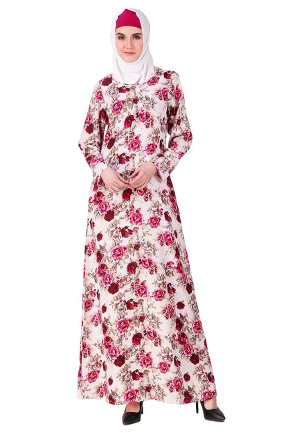 Printed Crepe Abaya AYP-104