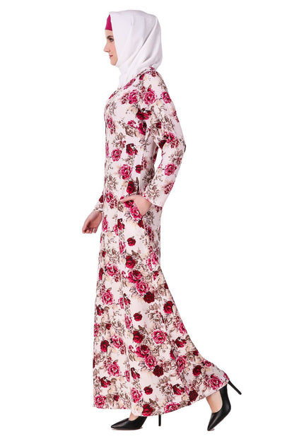 Printed Crepe Abaya AYP-104