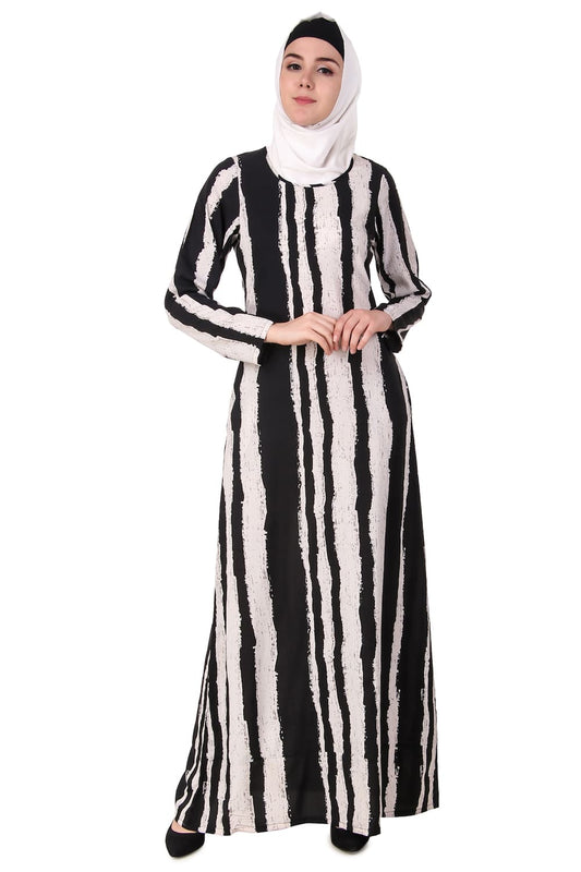 Printed Crepe Abaya AYP-111