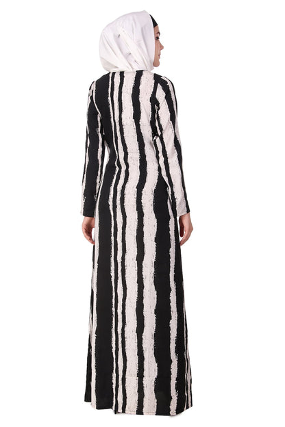 Printed Crepe Abaya AYP-111