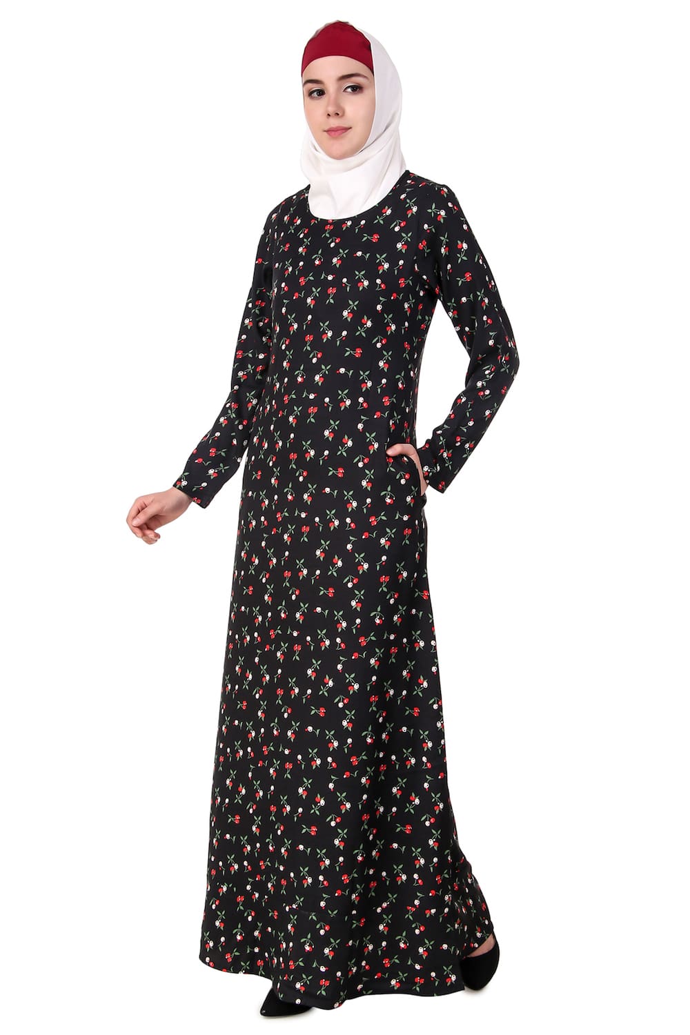 Printed Crepe Abaya AYP-113
