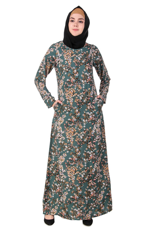 Printed Crepe Abaya AYP-116