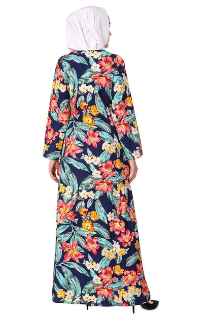 Printed Crepe Abaya AYP-120