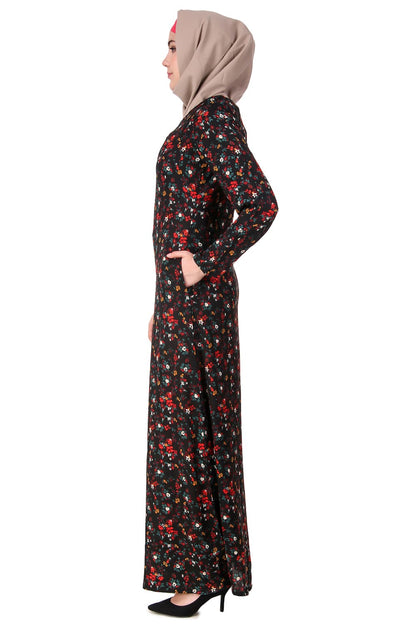 Printed Crepe Abaya AYP-121