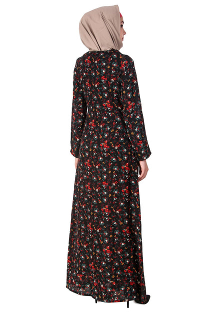 Printed Crepe Abaya AYP-121