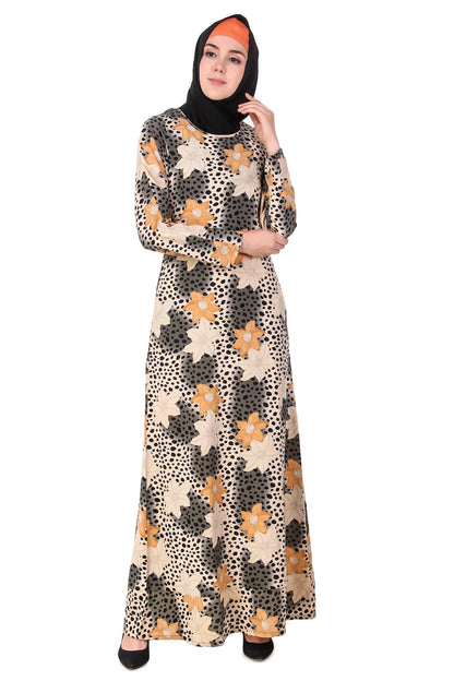 Printed Crepe Abaya AYP-123
