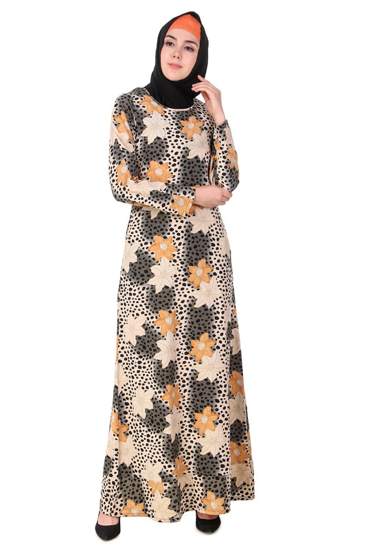Printed Crepe Abaya AYP-123