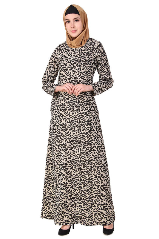 Printed Crepe Abaya AYP-126